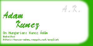 adam kuncz business card